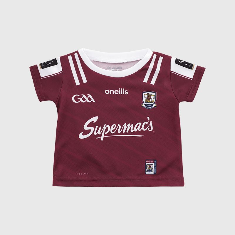 O’Neills Maroon Galway GAA Baby Home Jersey 2025 from O’Neills.