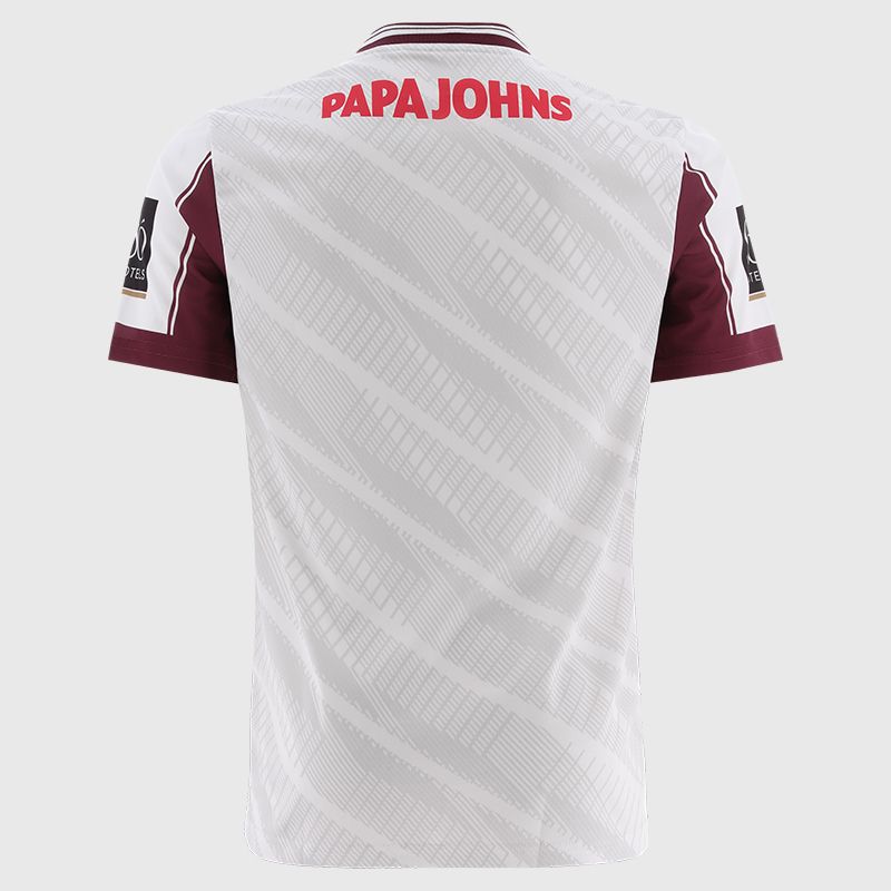 O’Neills White Galway GAA Men's Goalkeeper Jersey 2025 with ribbed crewneck by O’Neills.