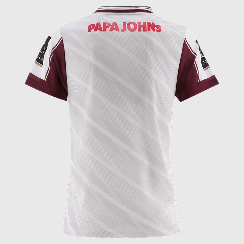 O’Neills White Galway GAA Women's Goalkeeper Jersey 2025 with ribbed crewneck by O’Neills.