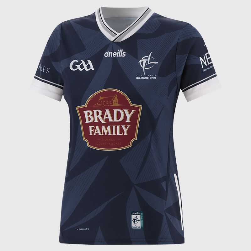 O’Neills Navy Kildare GAA Women's Goalkeeper Jersey 2025 with ribbed crewneck by O’Neills.
