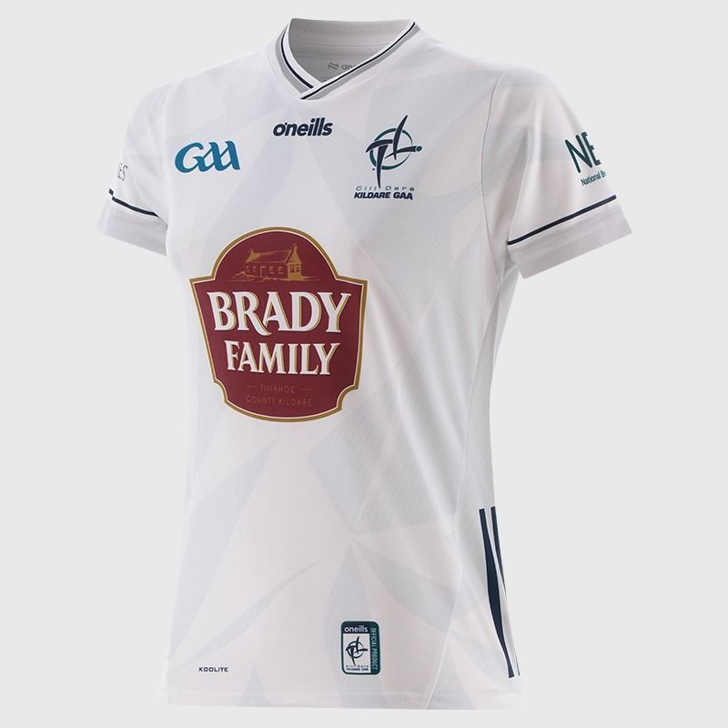 O’Neills White Kildare GAA Women's Home Jersey 2025 by O’Neills.