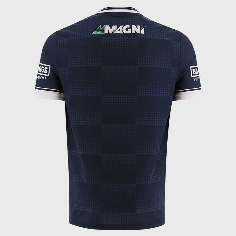 Navy O’Neills Laois GAA Alternative Goalkeeper Jersey 2025 with ribbed crewneck by O’Neills.