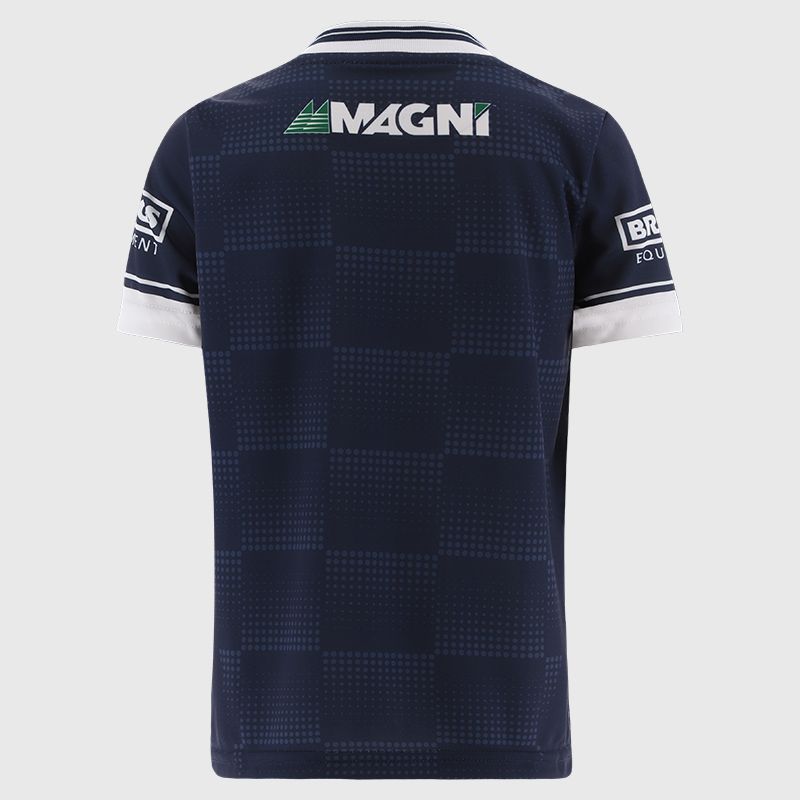 Navy O’Neills Laois GAA Kids' Alternative Goalkeeper Vest 2025 with ribbed crewneck by O’Neills.