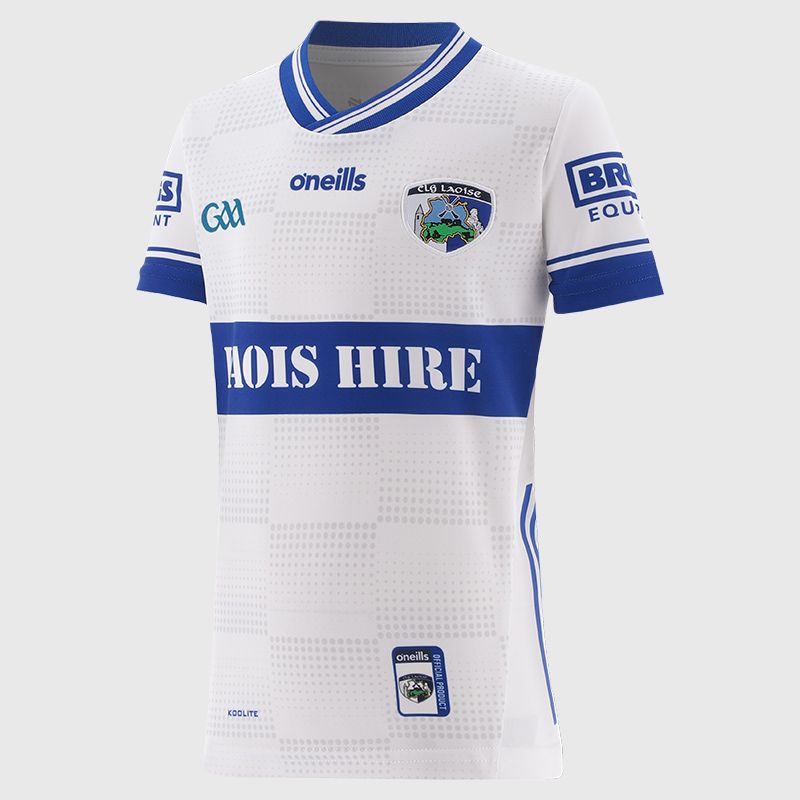 White Official Laois GAA Kids' Goalkeeper Jersey 2025 by O’Neills.
