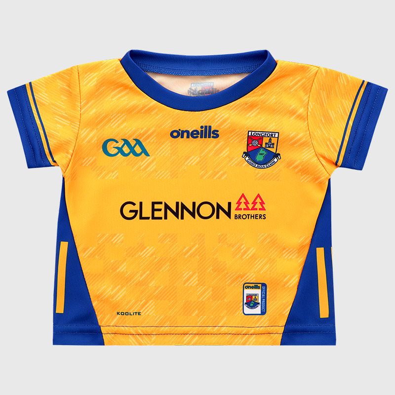 O’Neills Amber Longford GAA Baby Alternative Jersey 2025 by O’Neills.