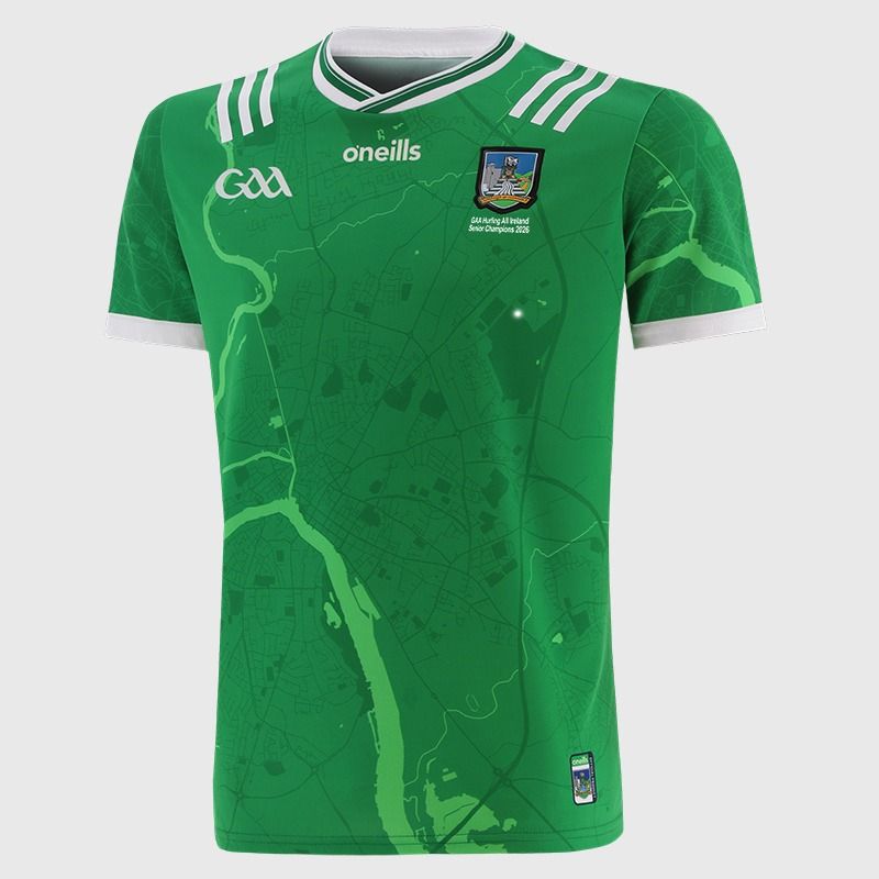 Green Limerick GAA All Ireland Hurling Champions Jersey 2026 from O’Neills.