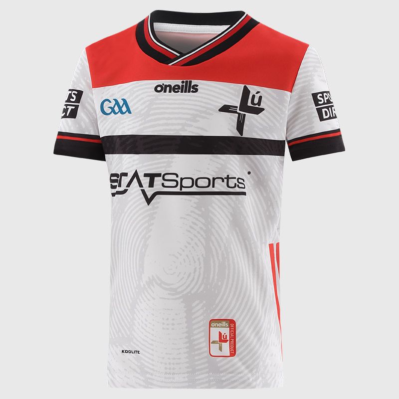 O’Neills White Louth GAA Kids' Alternative Jersey 2025 by O’Neills.