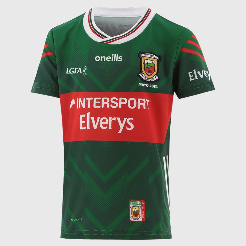 Bottle O'Neills Mayo LGFA Kids' Home Jersey 2025 from O'Neills.