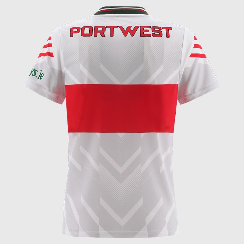 O’Neills White Mayo LGFA Women's Goalkeeper Jersey 2025 with ribbed crewneck by O’Neills.