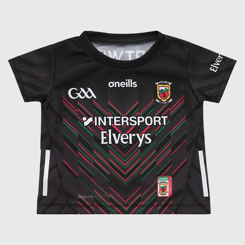 O’Neills Black Mayo GAA Baby Alternative Goalkeeper Jersey 2025 by O’Neills.