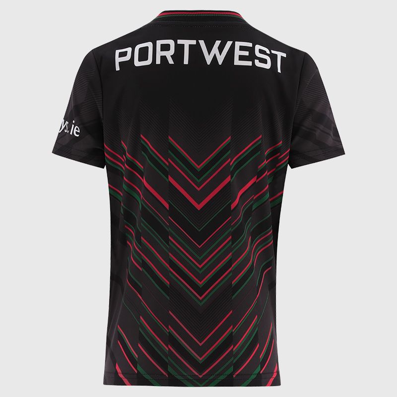 O’Neills Black Mayo LGFA Alternative Goalkeeper Jersey 2025 with ribbed crewneck by O’Neills.