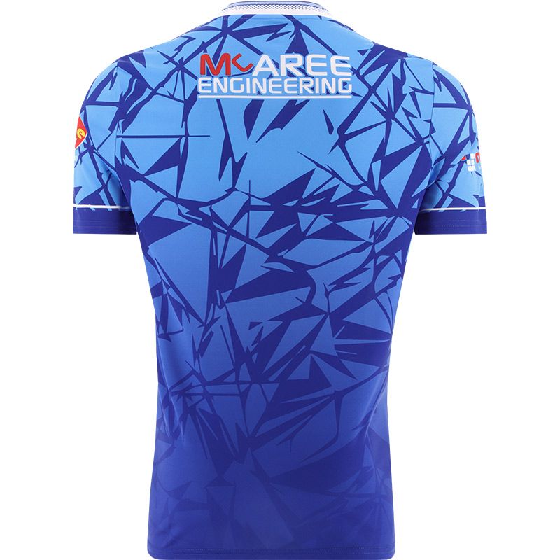 Blue Monaghan GAA Alternative Jersey 2024 with ribbed crewneck by O’Neills.