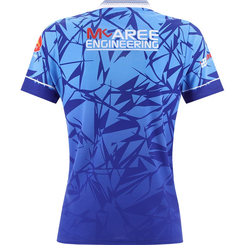 Blue Monaghan GAA Alternative Jersey 2024 with ribbed crewneck by O’Neills.