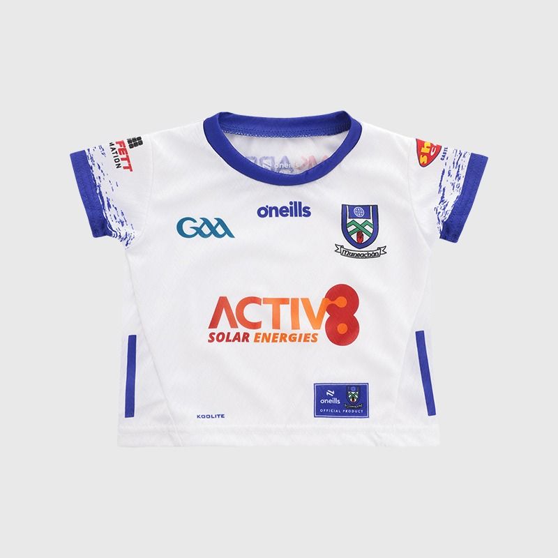 White Monaghan GAA Infant Home Jersey 2026 from O’Neills.