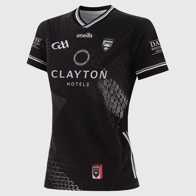 O’Neills Black Sligo GAA Hurling Women's Home Jersey 2025 by O’Neills.
