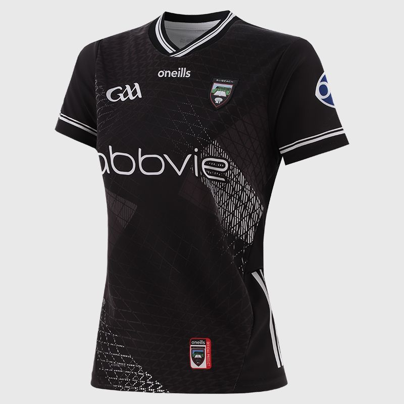 O’Neills Black Sligo GAA Women's Home Jersey 2025 by O’Neills.