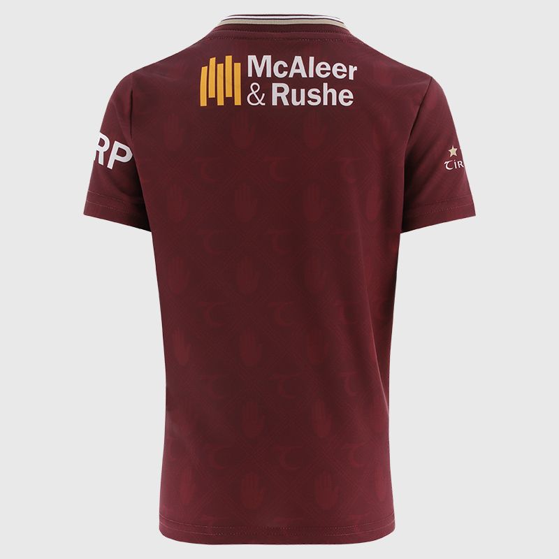 Maroon Tyrone GAA Kids' Alternative Jersey 2025 by O'Neills.