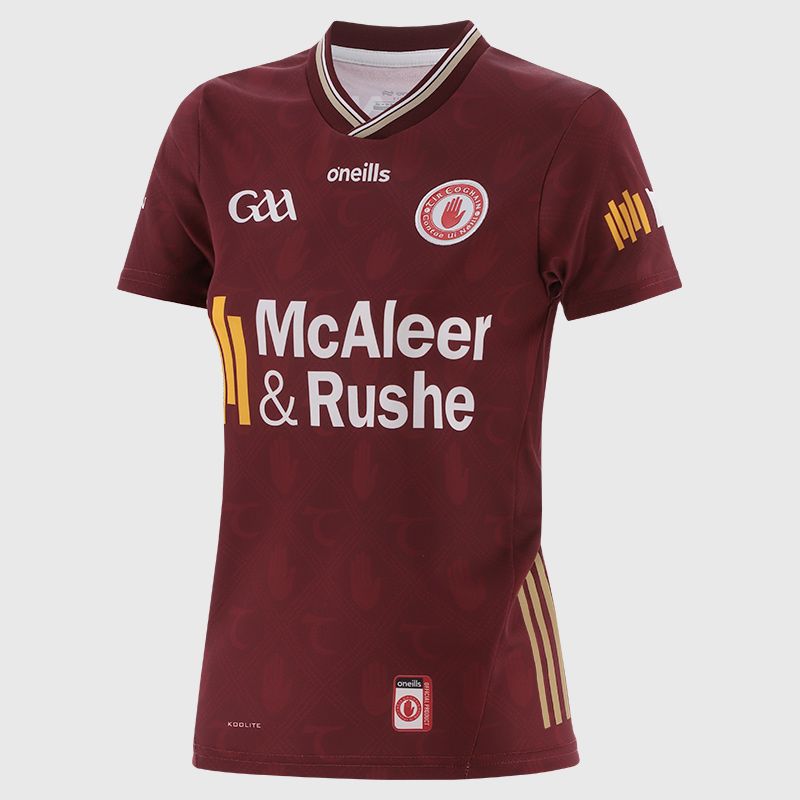 Maroon Tyrone GAA Women's Alternative Jersey 2025 by O'Neills.