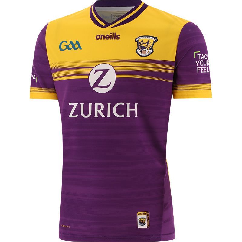 Purple Wexford GAA Home Jersey 2024 with Purple knitted collar by O’Neills.
