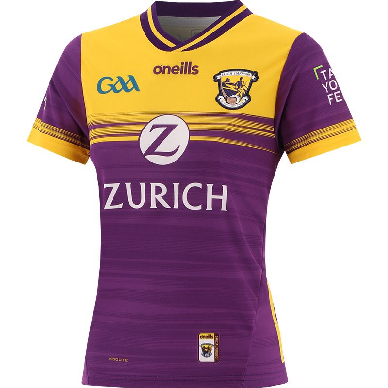 Purple Wexford GAA Home Jersey 2024 with Purple knitted collar by O’Neills.