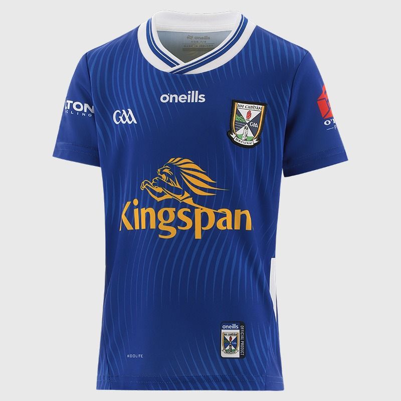 Royal Cavan GAA Kids' 2 Stripe Home Jersey 2025 from O'Neills.