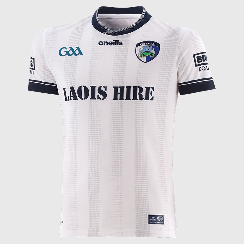 White Laois GAA Player Fit Alternative Jersey 2026 from O’Neills.