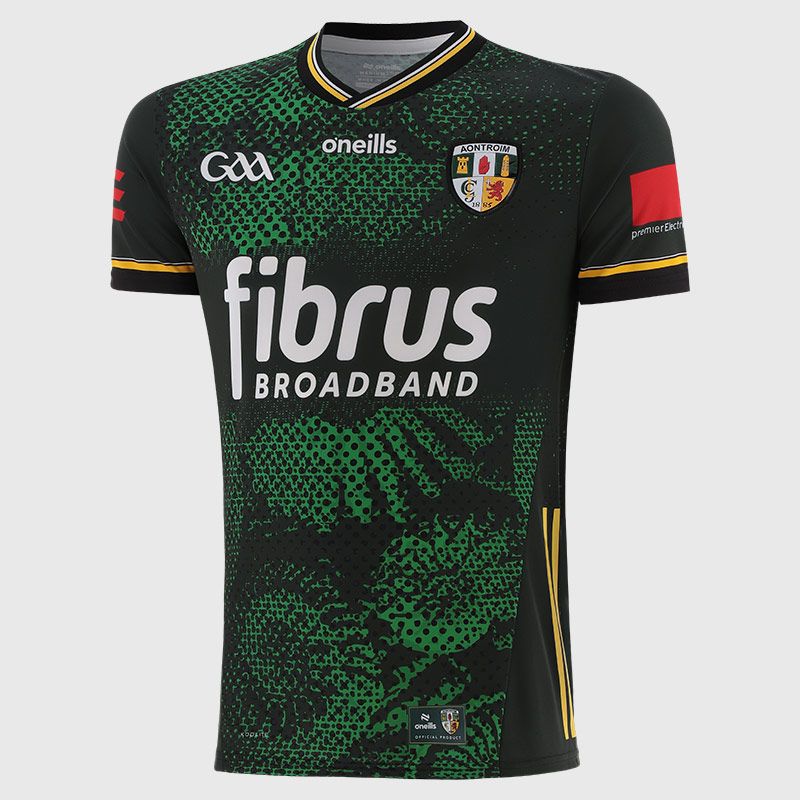 Green Antrim GAA Player Fit Alternative Jersey 2026 from O’Neills.