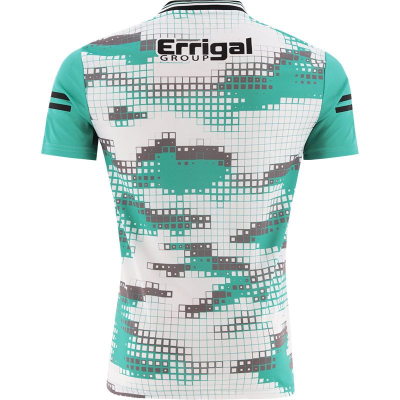 White Derry GAA Alternative Goalkeeper Jersey 2024 with ribbed crewneck by O’Neills.