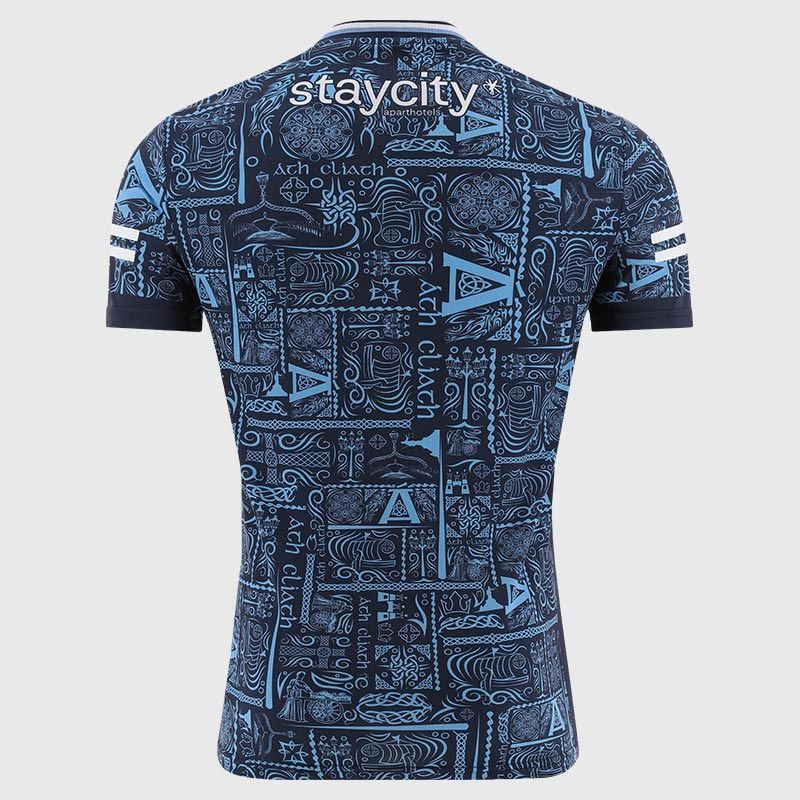 Navy Dublin GAA Player Fit 2 Stripe Alternative Goalkeeper Jersey 2025 Personalised from O'Neills.