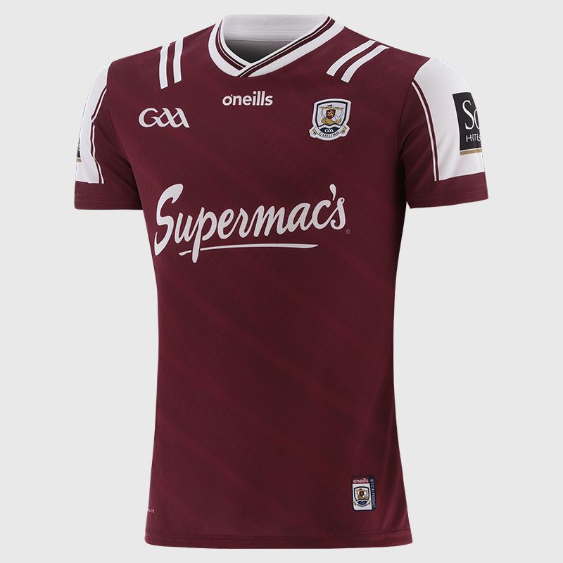 O’Neills Maroon Galway GAA Player Fit Home Jersey 2025 by O’Neills.