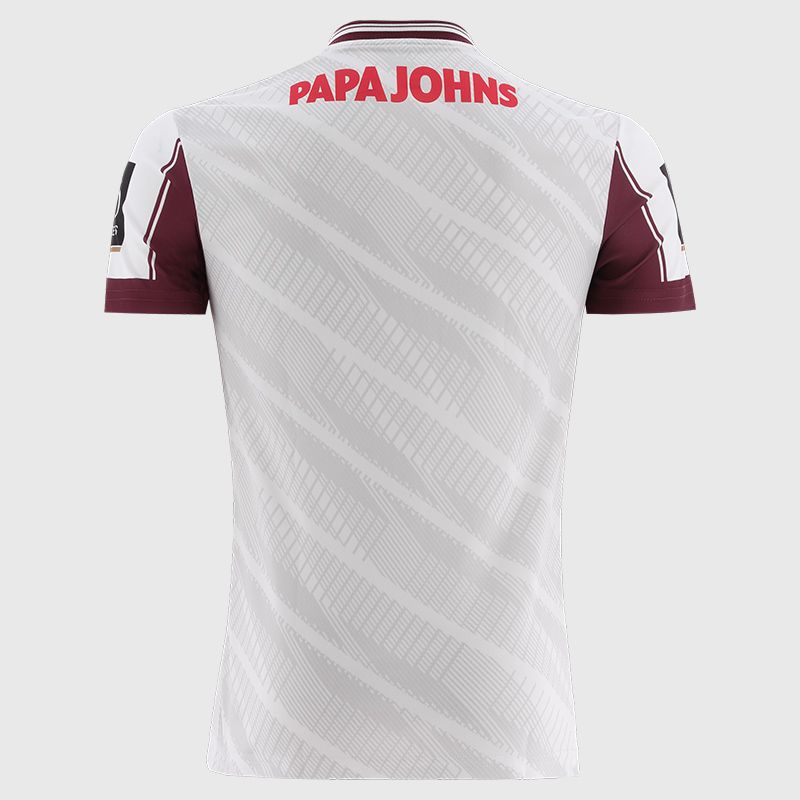 O’Neills White Galway GAA Player Fit Goalkeeper Jersey 2025 with ribbed crewneck by O’Neills.