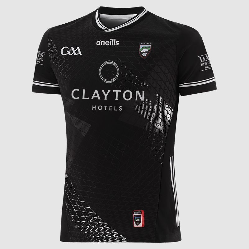 O’Neills Black Sligo GAA Player Fit Home Jersey 2025 by O’Neills.