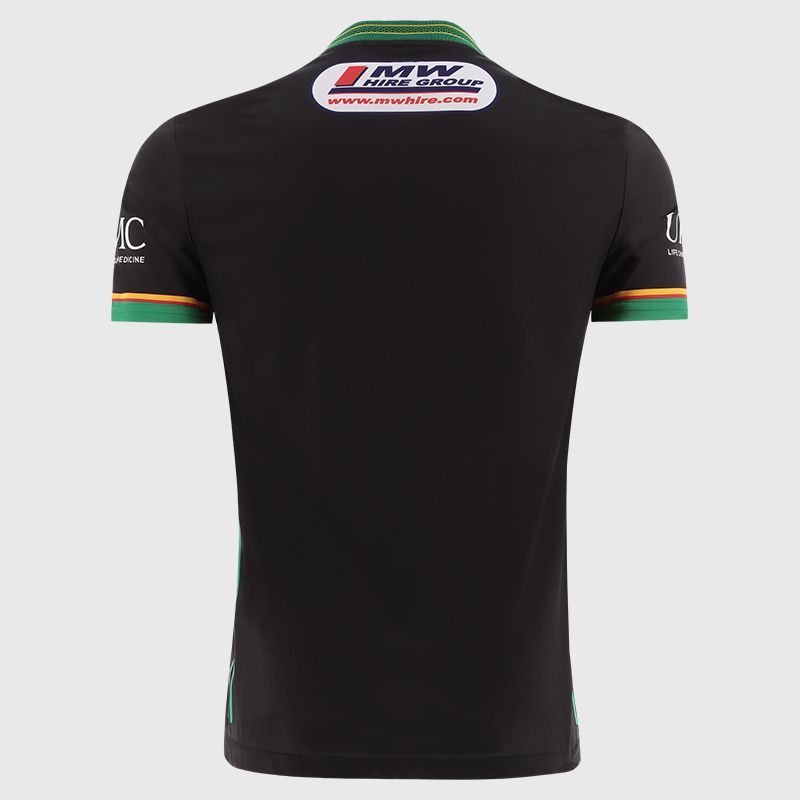 O’Neills Black Carlow GAA Player Fit Goalkeeper Jersey 2025 with ribbed crewneck by O’Neills.