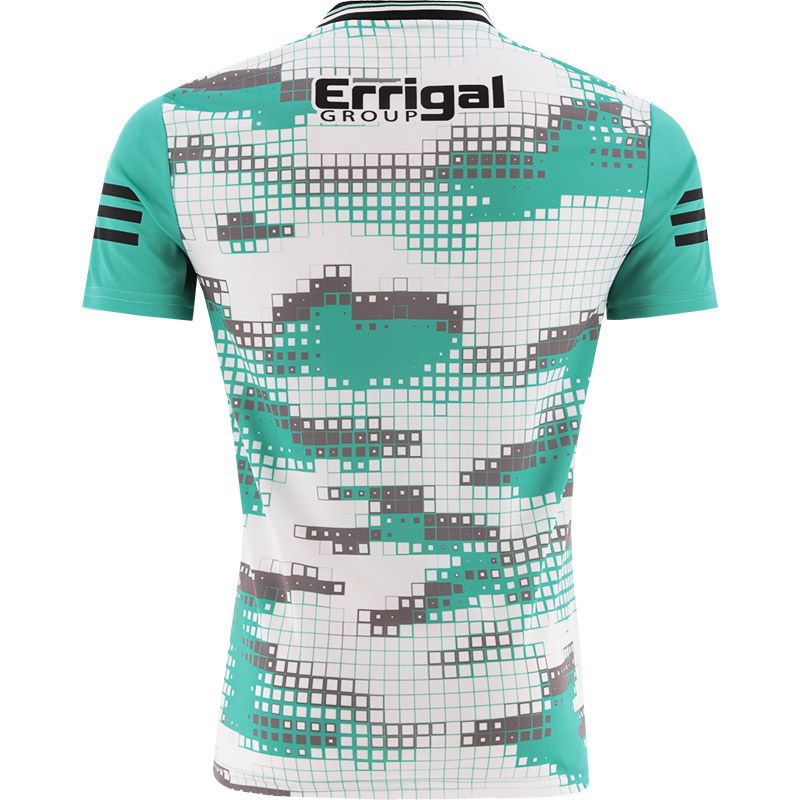 White Derry GAA Alternative Goalkeeper Jersey 2024 with ribbed crewneck by O’Neills.