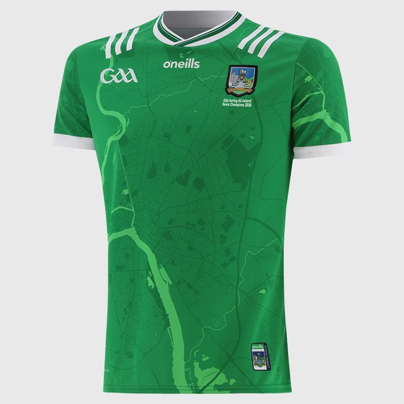Green Limerick GAA Player Fit All Ireland Hurling Champions Jersey 2026 from O’Neills.
