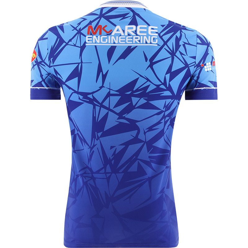 Blue Monaghan GAA Alternative Jersey 2024 with ribbed crewneck by O’Neills.