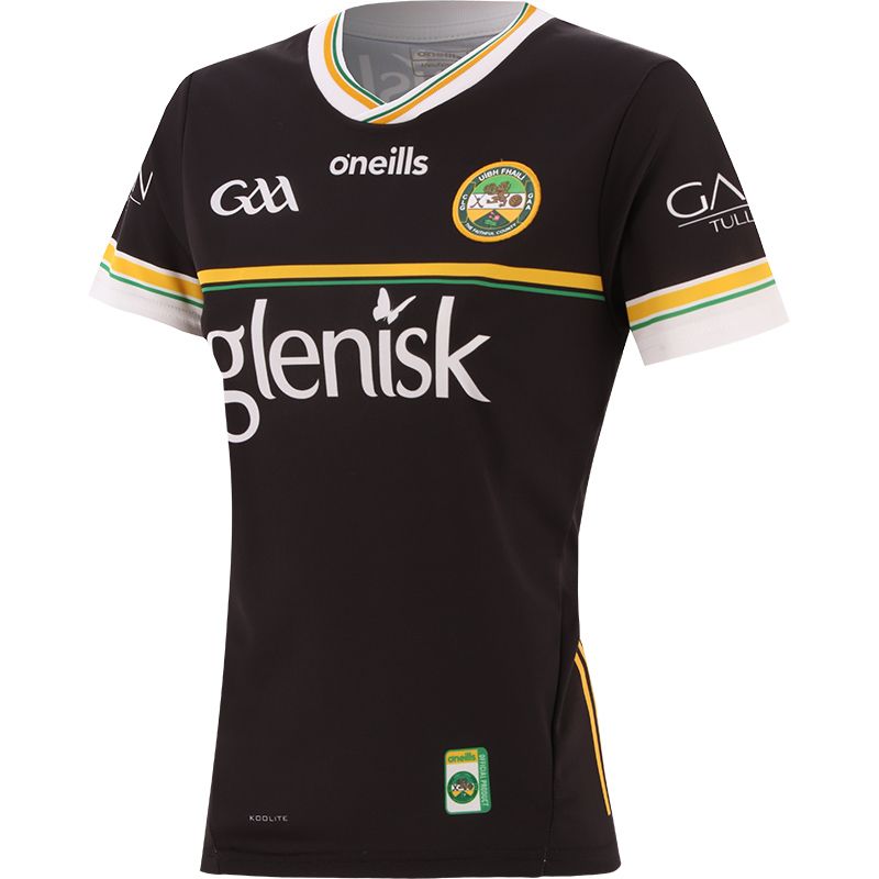 Black Offaly GAA Women's Goalkeeper Jersey 2024 with ribbed crewneck by O’Neills.