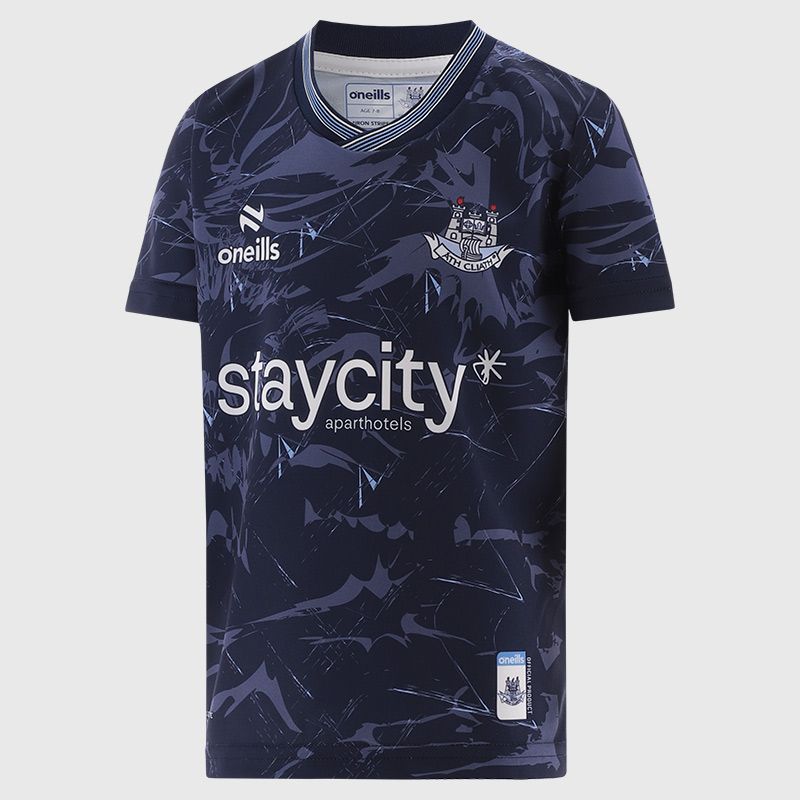 Navy Dublin GAA Kids' Short Sleeve Training Top by O’Neills.