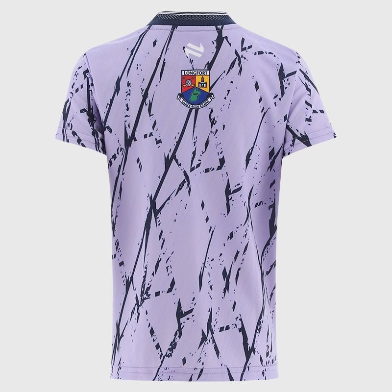 Purple Longford GAA Kids' Short Sleeve Training Top 2026 from O’Neills.