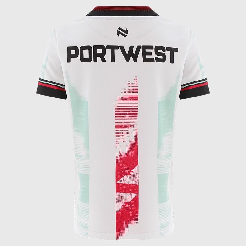 White Laois GAA Kids' Short Sleeve Training Top 2026 from O’Neills.
