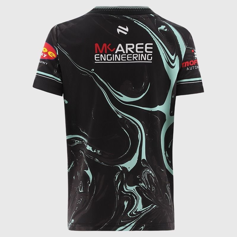 Black Monaghan GAA Kids' Short Sleeve Training Top 2026 from O’Neills.