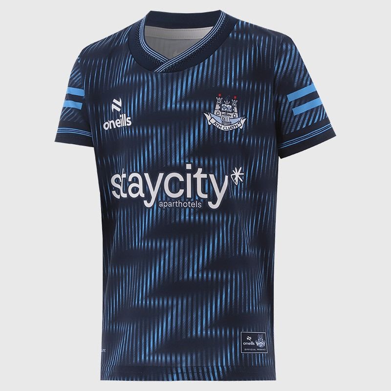 Navy Dublin GAA Kids' Short Sleeve Training Top 2026 from O’Neills