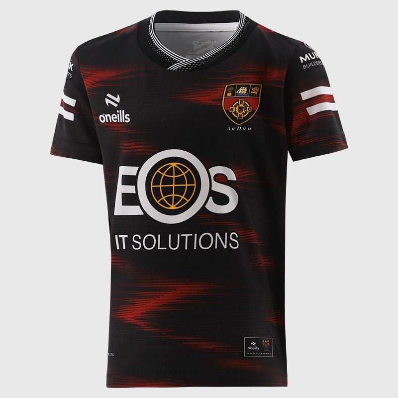 Black Down Hurling Kids' Short Sleeve Training Top 2026 from O’Neills.