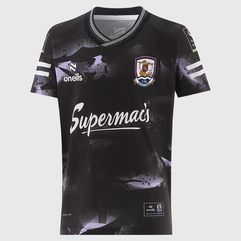 Black Galway GAA Kids Short Sleeve Training Top 2026 from O’Neills.