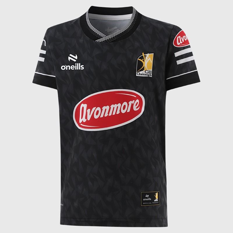 Black Kilkenny GAA Kids' Short Sleeve Training Top 2026 from O’Neills.