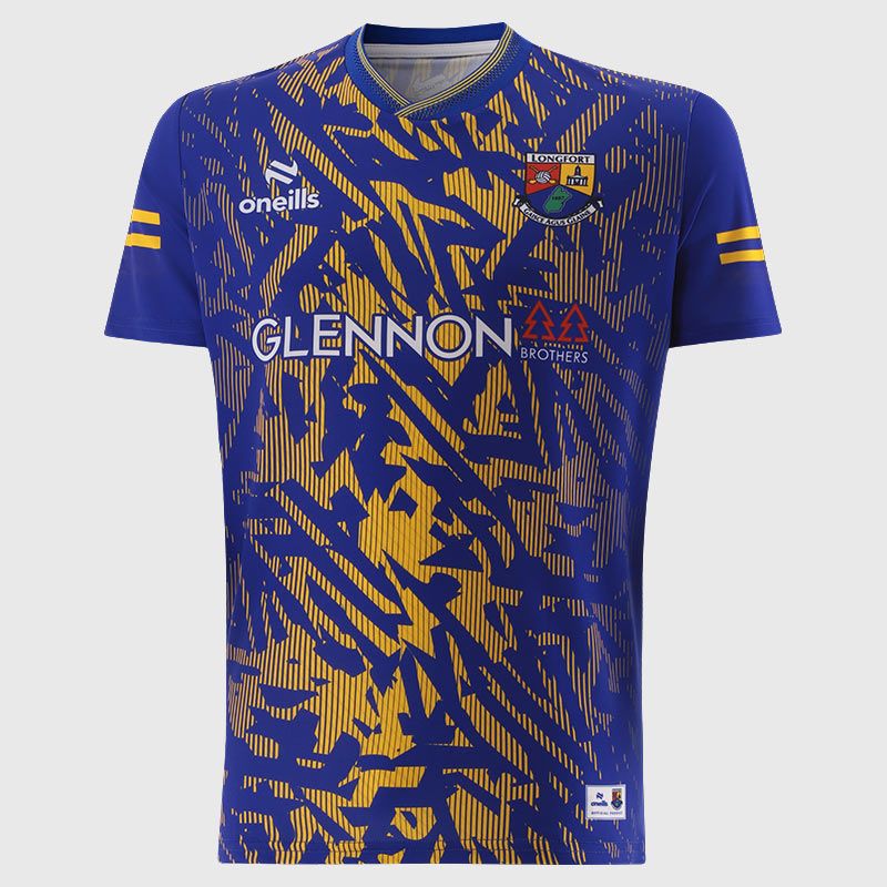 Royal / Amber Longford GAA Short Sleeve Training Top 2026 from O’Neills.