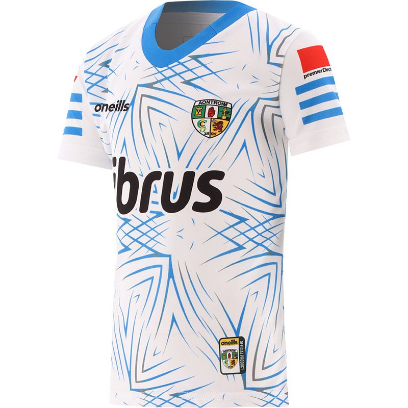 White Antrim GAA Short Sleeve Training Top from ONeills.