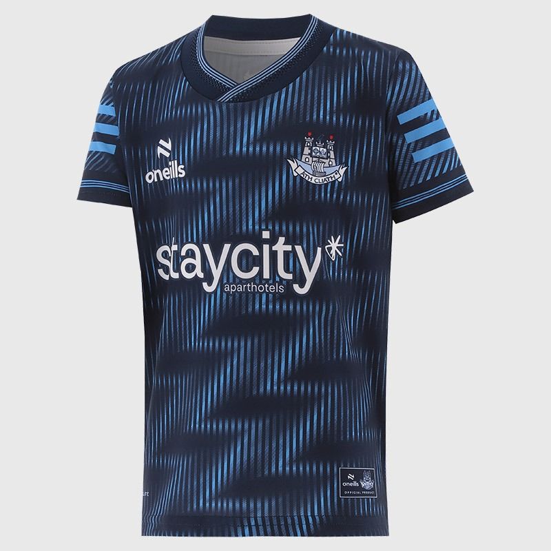 Navy Dublin GAA Kids' Short Sleeve Training Top 2026 from O’Neills