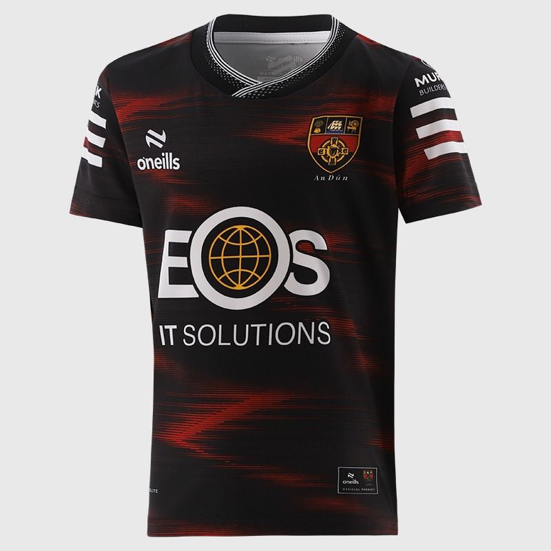 Black Down Hurling Kids' Short Sleeve Training Top 2026 from O’Neills.