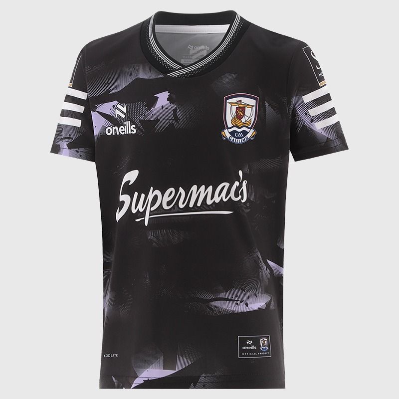 Black Galway GAA Kids Short Sleeve Training Top 2026 from O’Neills.